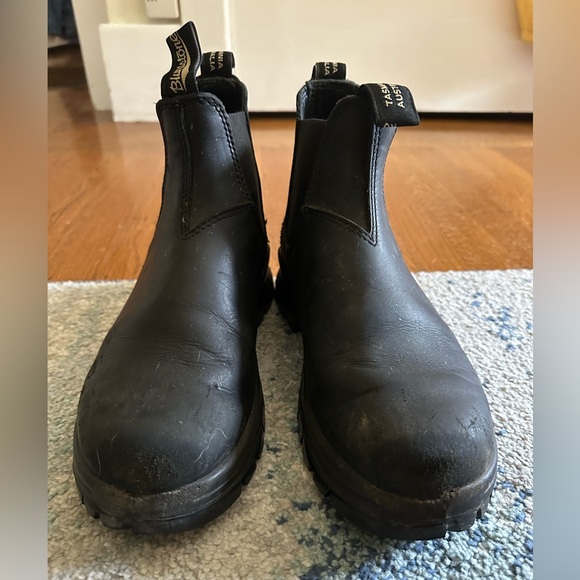 Blundstone Black Leather workboots with reinforced lug sole women’s size 8 - Picture 2 of 8